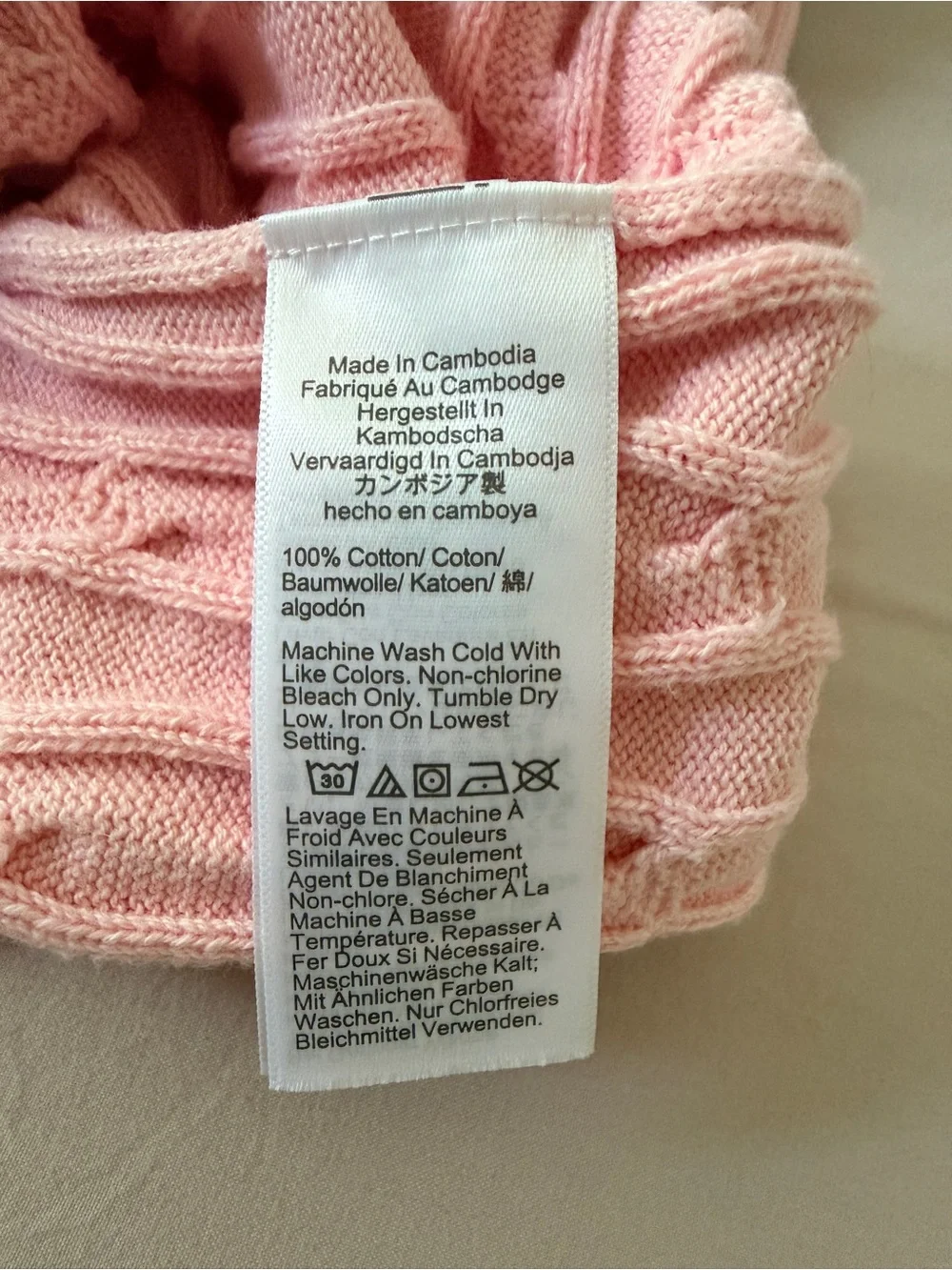 J. Crew Pink Cable-Knit Crewneck Sweater (Men’s sizing) LIKE NEW